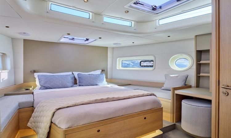 luxury yacht accommodation, yacht cabins, Mykonos yachts