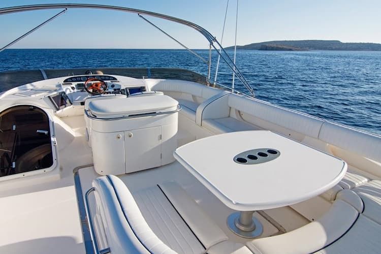 luxury yacht rental, luxury yacht deck, Mykonos yachting
